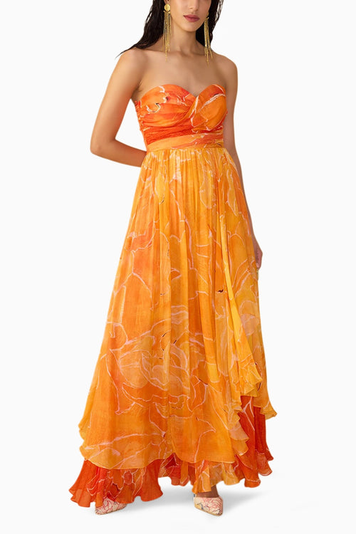 Orange Ombre Amora Dress