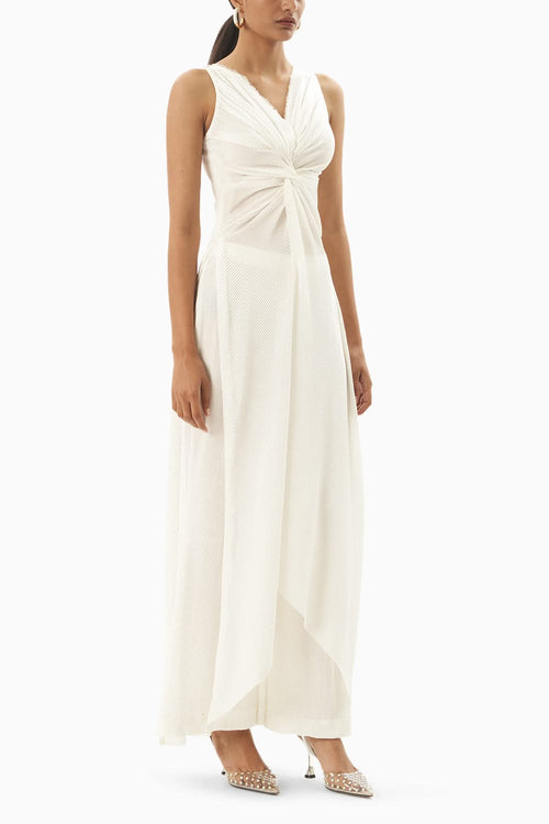PlissÃƒÂ© White Kurta Set