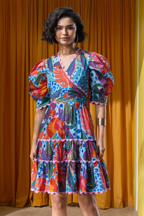 Multi Vibrant & Striking Layered Dress