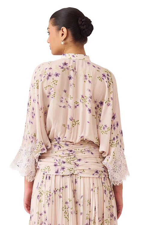 Blanche Printed Lavender Shirt