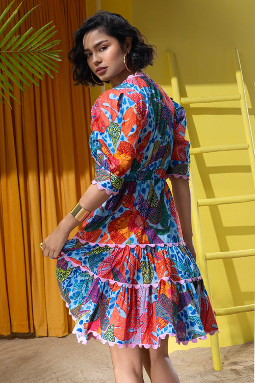 Multi Vibrant & Striking Layered Dress