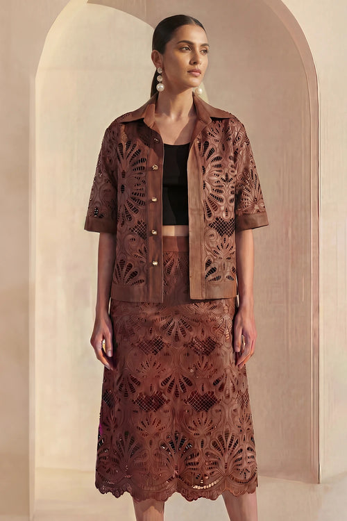 Mocha Noir Skirt Set