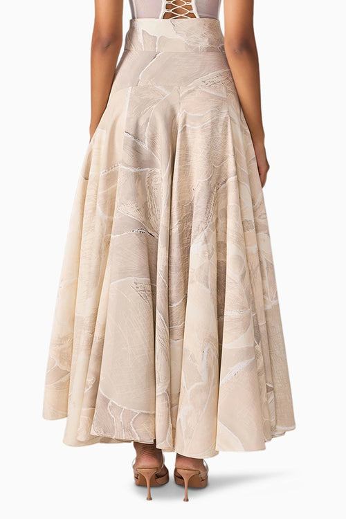 Dull Scratch Flower Ziva Skirt