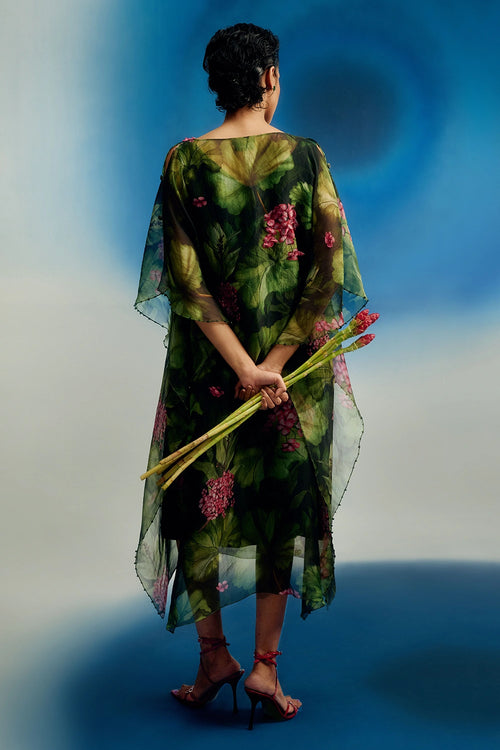 3D Floral Kaftan With Slip