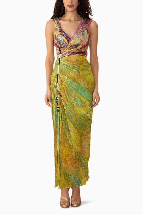 Floroscent Yellow Daisy Anya Dress