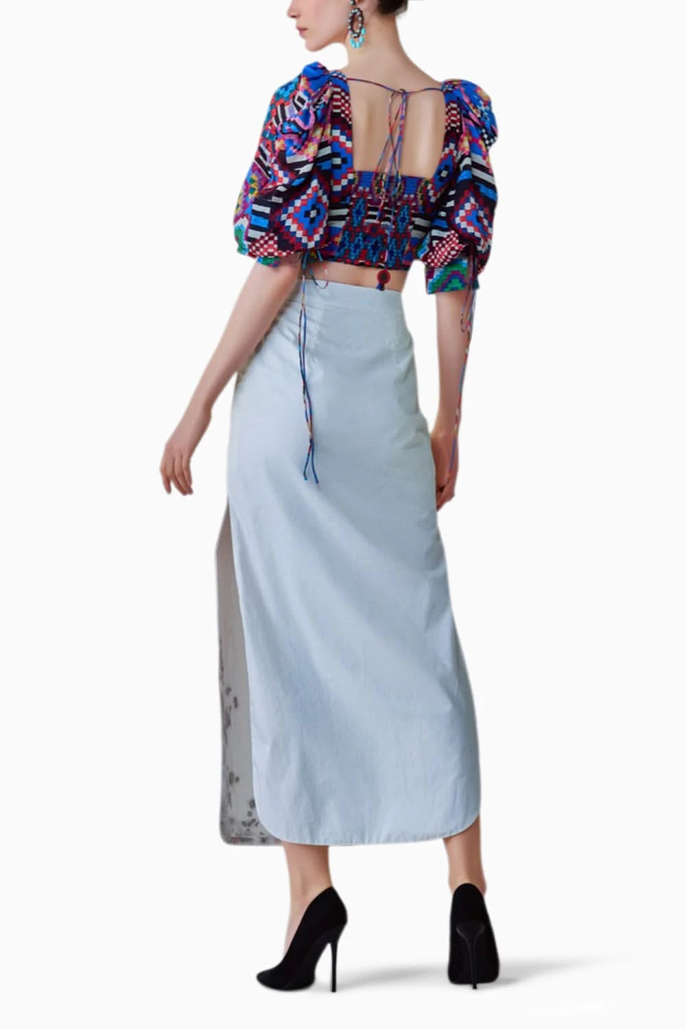 Alice Ikat Blouse & Morgan Embroidered Skirt