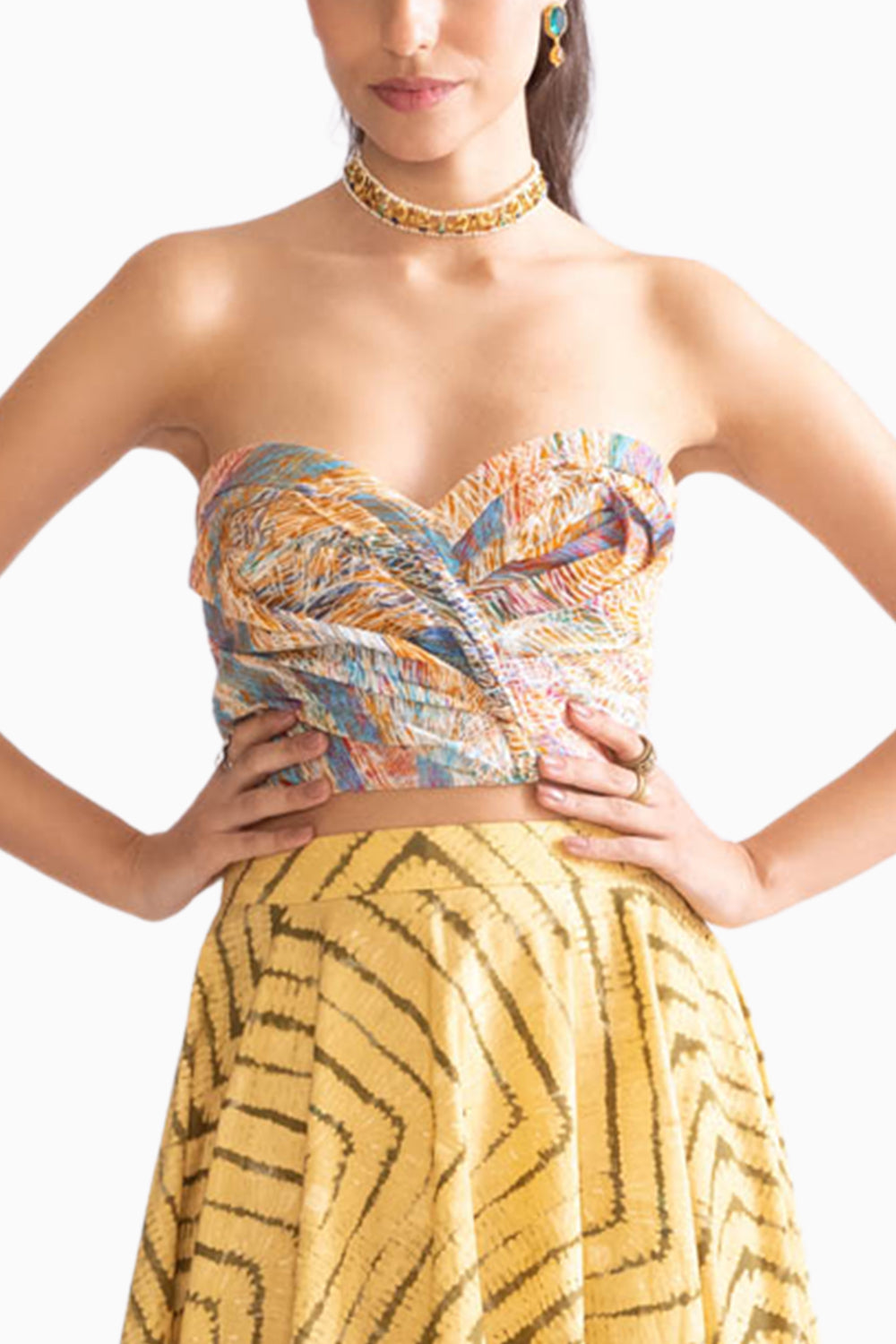 Candy Multi Bustier with Luna Yellow Skirt