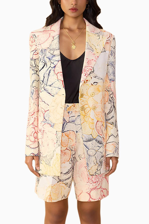 Aura Scratches Miranda Blazer with Black Ivana Camisole and Rowan Shorts