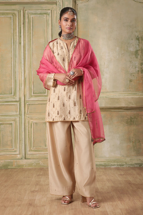 Zar-Rang Ivory Buti Kurta Set