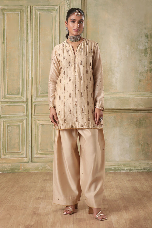 Zar-Rang Ivory Buti Kurta Set