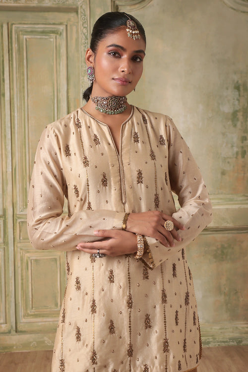 Zar-Rang Ivory Buti Kurta Set