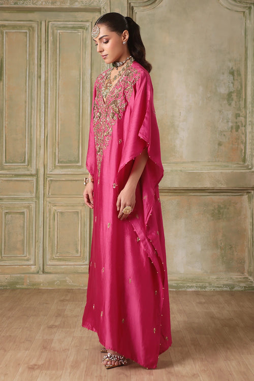 Zar-Rang Pink Kaftan Set