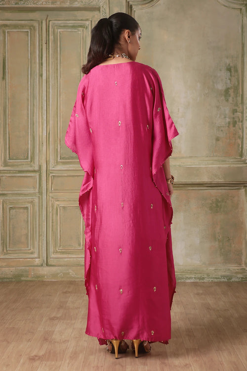 Zar-Rang Pink Kaftan Set