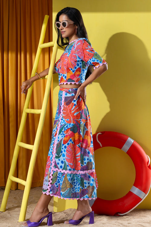 Multi Vibrant & Striking Skirt Set