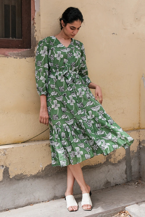 Botanical Vine Button Down Dress