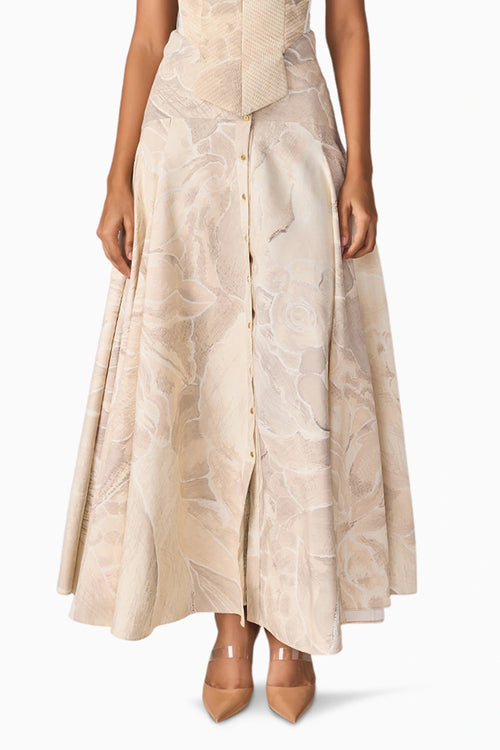 Dull Scratch Flower Ziva Skirt