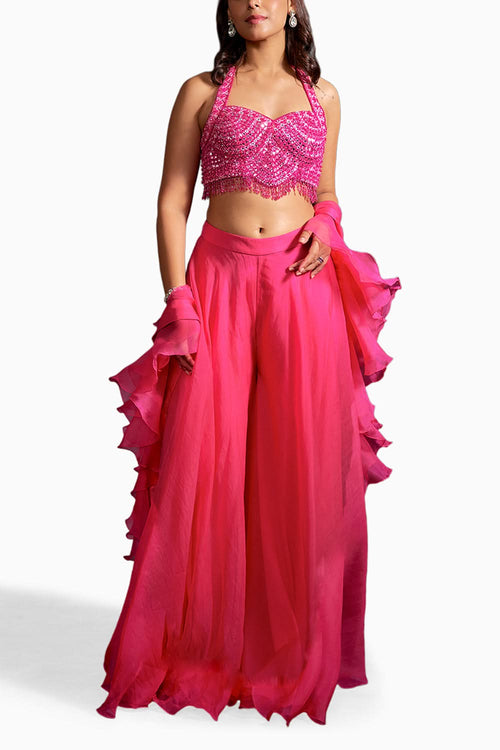 Fuchsia Daneen Embellished Lehenga Set