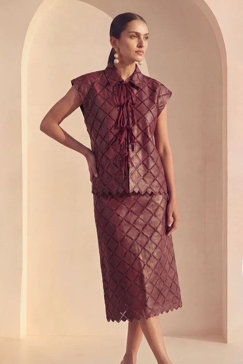 Merlot Noir Skirt Set