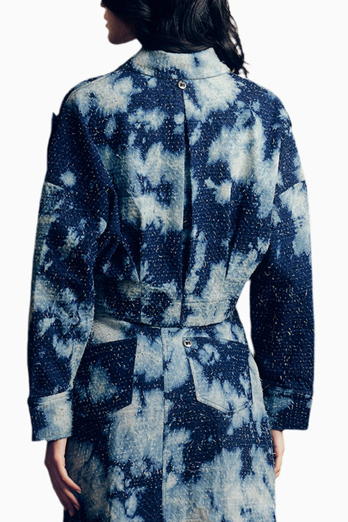 Distressed Denim Cloudwash Jacket