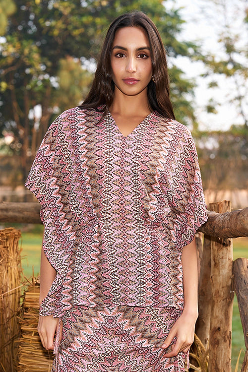 Chevron Knit Kaftan Top
