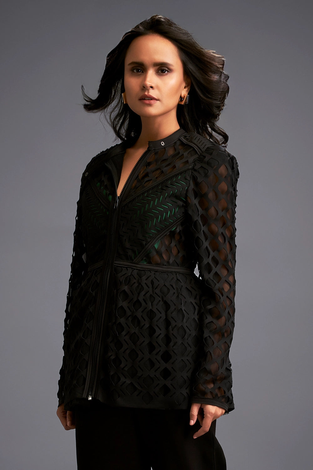 Black Semi-Sheer Jacket
