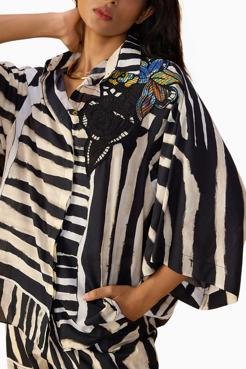 Black & White Stripe Blake Shirt