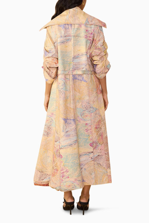 Nude Daisy Willow Trench with Ivana Camisole and Black Loly Trouser