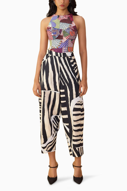 Elira Spectrum Bodysuit with Loly Stripe Trousers