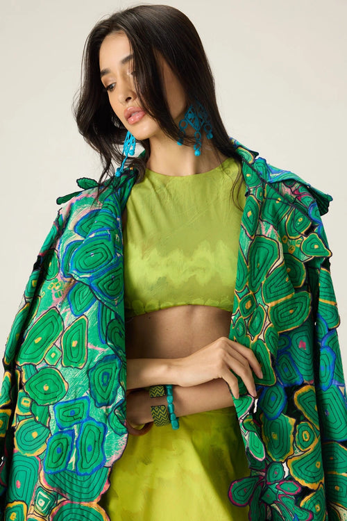Lime Green Briar Trench