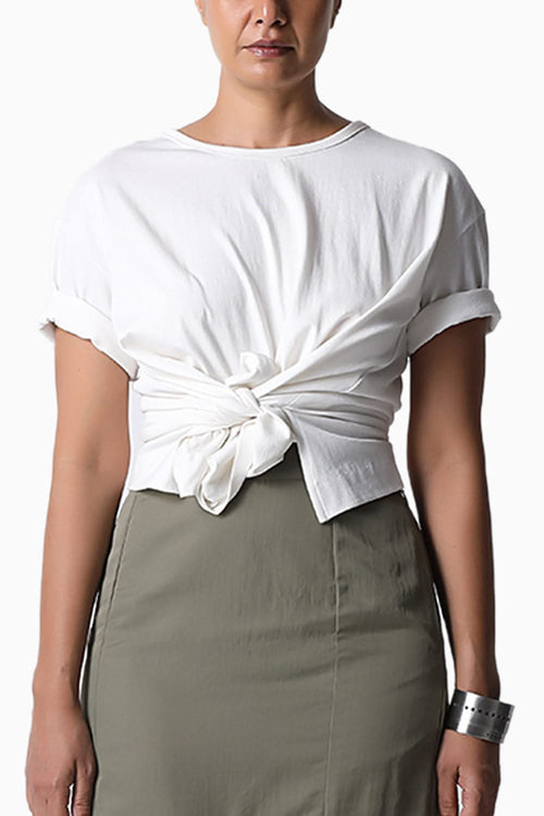 White Boxy Tee
