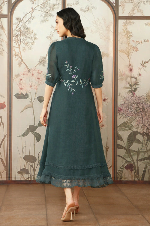 Forest Diamond Dahlia Dia Dress