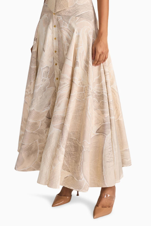 Dull Scratch Flower Ziva Skirt