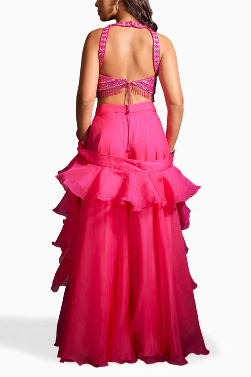 Fuchsia Daneen Embellished Lehenga Set