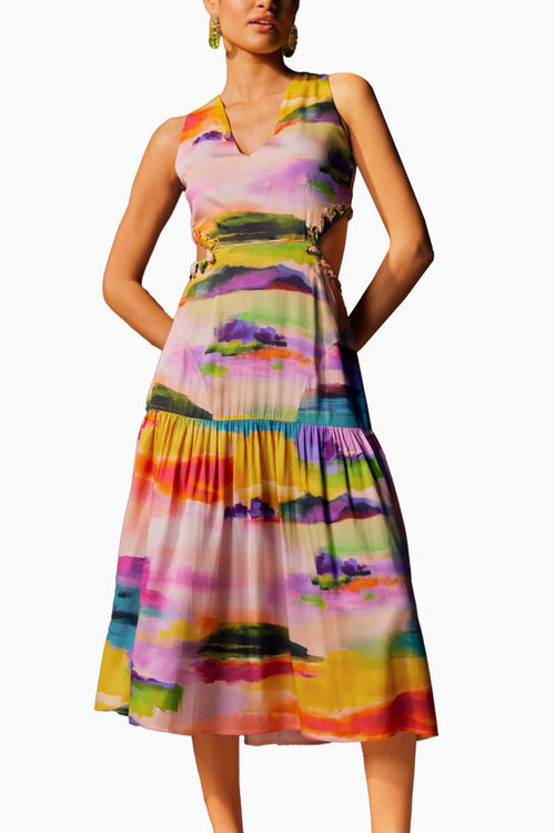 Isabelle Midi Sunset Dress