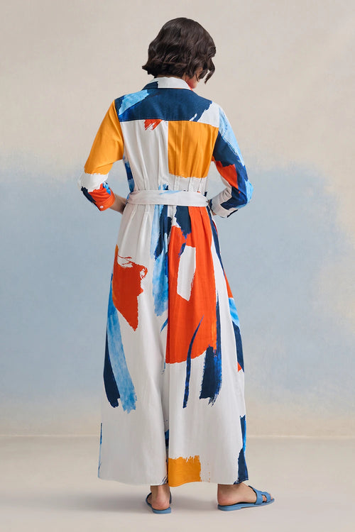 Azure Tide Maxi Dress