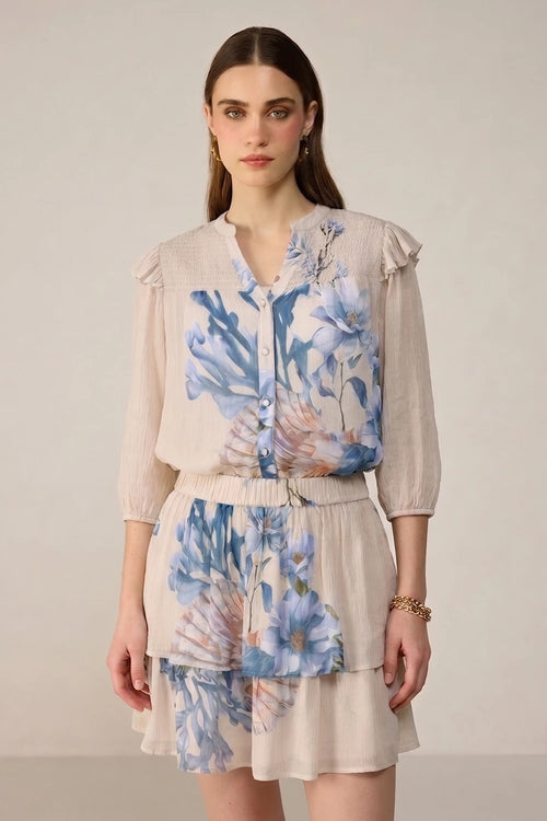 Cream Camille Blouse Co-ord Set