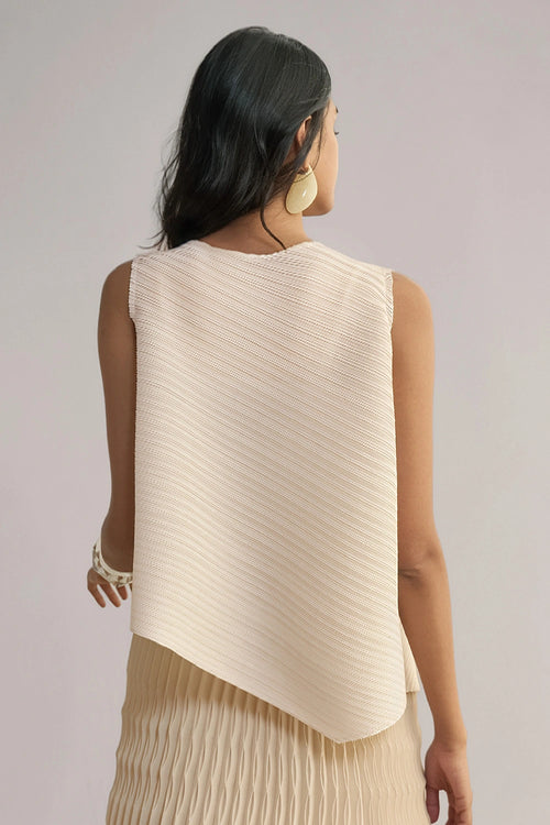 Asymmetric Pleated Top