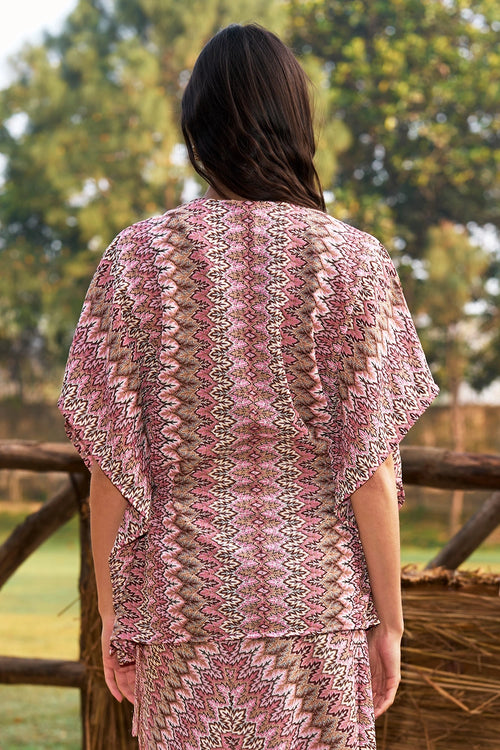 Chevron Knit Kaftan Top