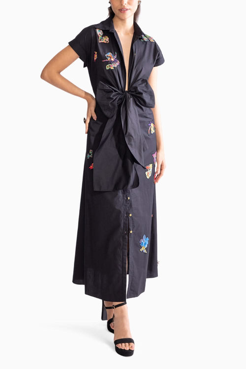 Bow Black Dress