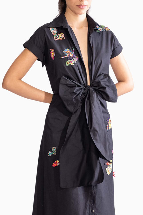Bow Black Dress