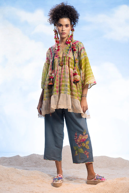 Ecru Flared Top