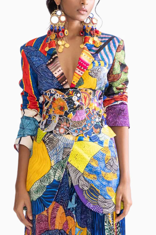 Evie Multi Printed Blazer
