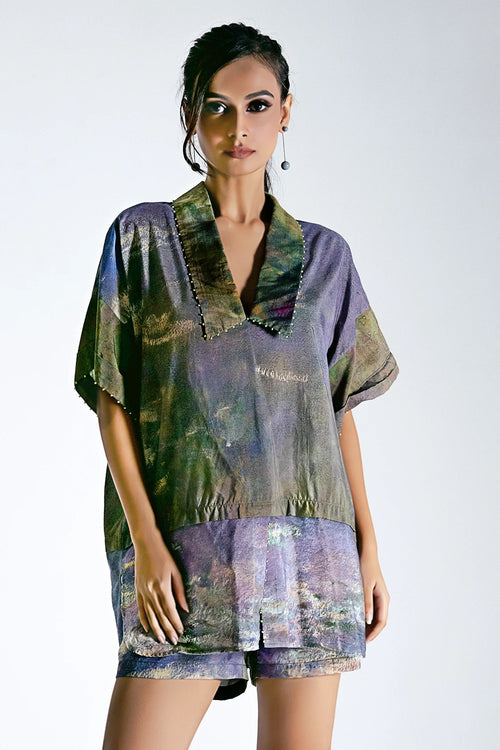 Monet Collar Top