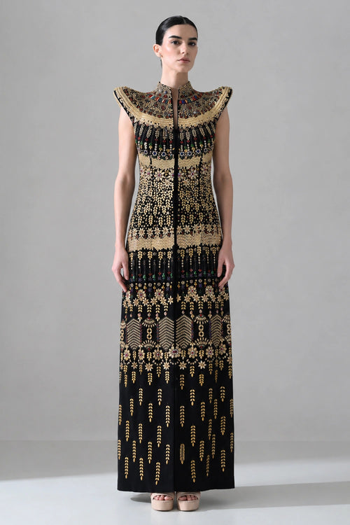 Black Silhouette With Structured Shoulders