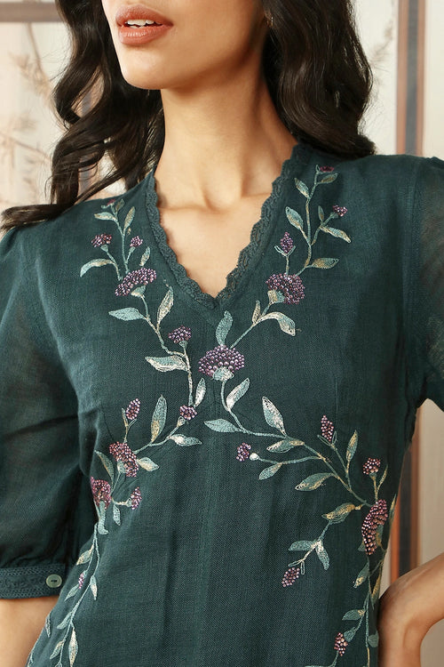 Forest Diamond Dahlia Dia Dress