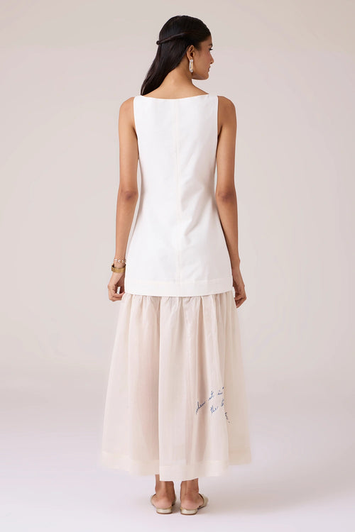 Astra White Embroidered Maxi Dress
