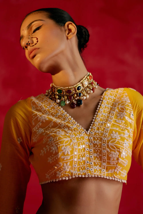Mango Lotus Lehenga