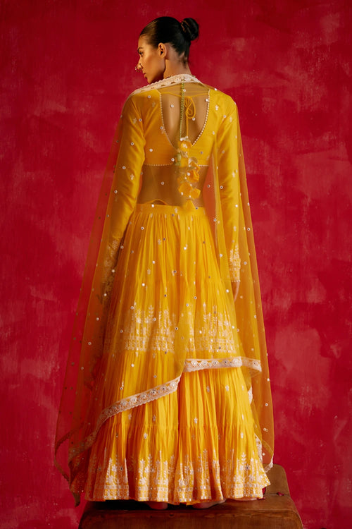 Mango Lotus Lehenga