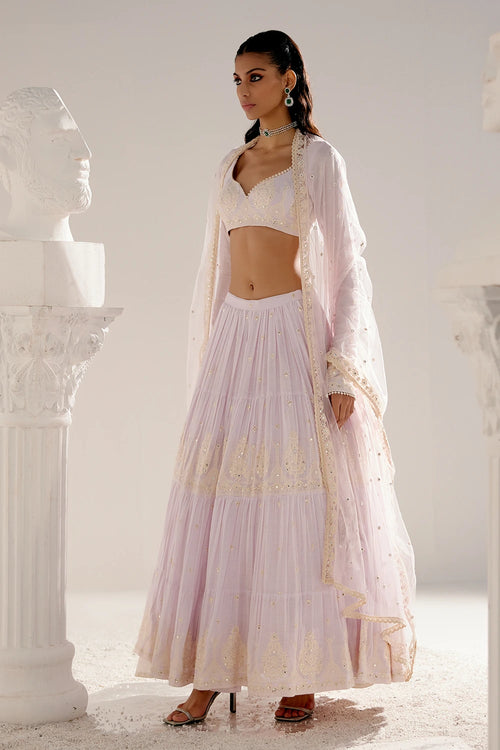 Tower Lavender Lehenga