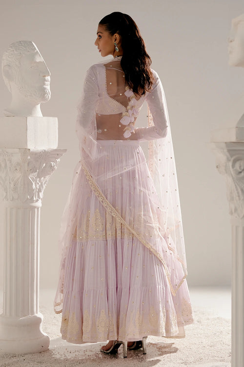 Tower Lavender Lehenga